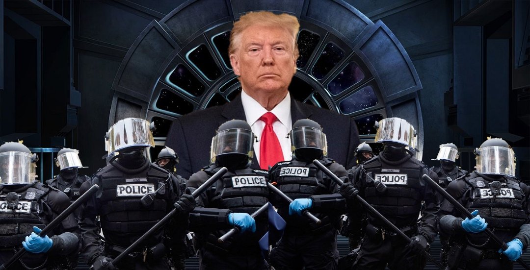 Dictator Trump and his stormtroopers! #brokenamerica #riots2020 #protest2020 #DonaldTrump #dictator <a href="/realDonaldTrump/">Donald J. Trump</a>