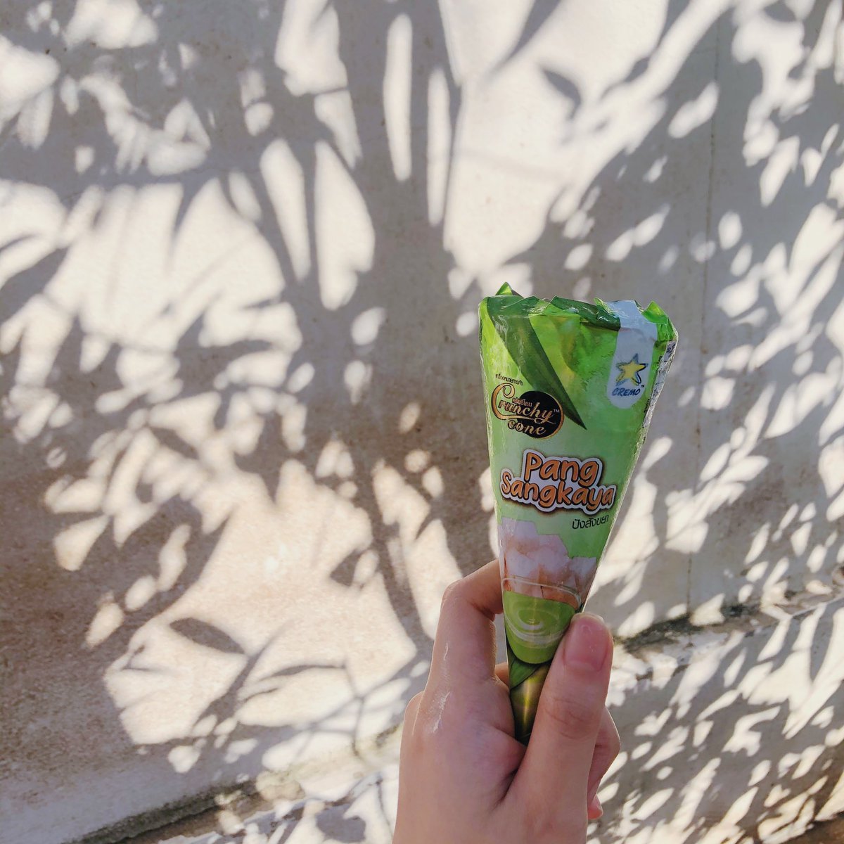 thisismdvv's tweet photo. #ไอติมครีโม  รสปังสังขยานมสด แปลกมาก แต่ก็อร่อยนะ หอมสังขยามีขนมปังแบบ crumble ท๊อบอยู่ข้างบน แปลกดี ร้อนๆอยู่บ้านเครียดๆก็กิน 😂 #อร่อยทุกรสฉีกกฎทุกคำ #เพราะเธอไม่เหมือนใคร https://t.co/ZvG1BU84d3