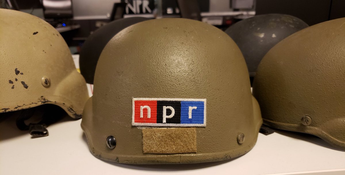 stu_rush's tweet photo. @NPR has long provided tactical gear to our reporters: in war zones. We lost two staff members not long ago in Afghanistan, who were there in pursuit of the truth. Hard to believe that this sort of protective gear has to be issued to our reporters on American streets. #nprlife https://t.co/T4q35J4fwA