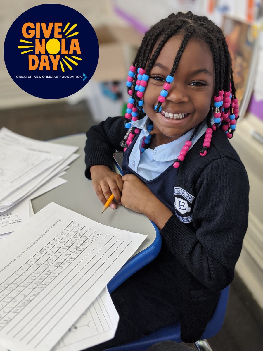 KCRamsey's tweet photo. Me, again. I'm about to tap out and let someone else lead the fundraising for the next few hours. Thanks for seeing what @ElanAcademyNola is all about. Donate here: https://t.co/m570tg3Ri0 
$25 = 1 School Supply Package
$50 = 1 Summer Reading Package #GiveNOLADay https://t.co/Inde05D0V9
