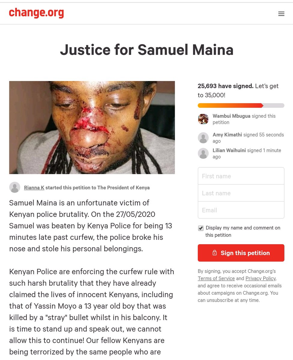 RNlizzyndungu's tweet photo. There are many natural calamities in the world (#Covid19, #Ebola, #wildfires, #floods) taking people's lives that we can't have humans killing humans. Police brutality and barbaric acts must be condemed and stopped. #JusticeForVaite #flyod #SamuelMaina https://t.co/GJTXgxJBFV