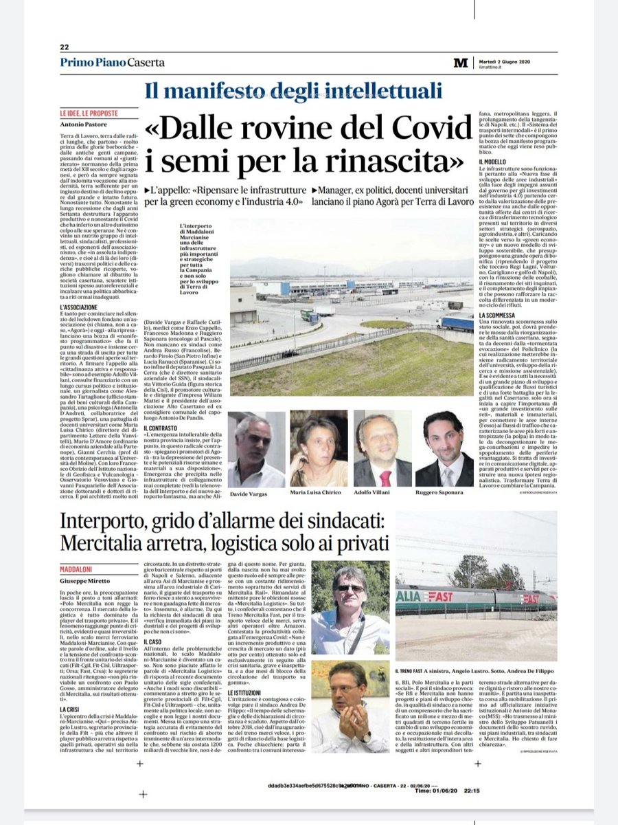 Interporto e Scalo Merci Ferroviario di Maddaloni Marcianise. Infrastruttura mai decollata come  Sistema Intermodale del Trasporto Merci su Ferro. È giunta l'ora di fare chiarezza. Piani Industriali, Progetti e Accordi di Programma per rilanciare INTERMODALITÀ DELLE MERCI.