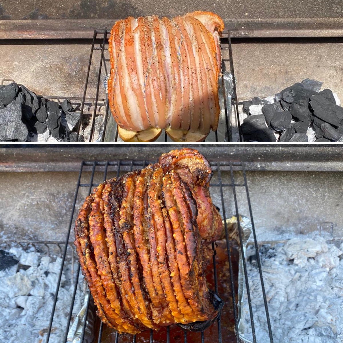 Chef Darryl’s weekend Braai 😍😍 #slowroastpork #braai #sunshine #bbq #cheflife #chefstyles  #crackling