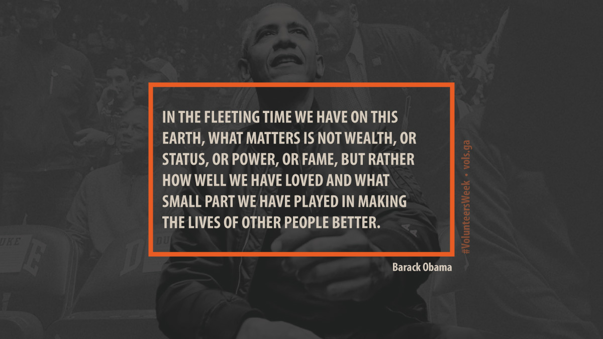"In the fleeting time we have on this earth, what matters is not wealth, or status, or power, or fame, but rather how well we have loved and what small part we have played in bettering the lives of others."

#VolunteersWeek
#QuoteOfTheDay #Quote