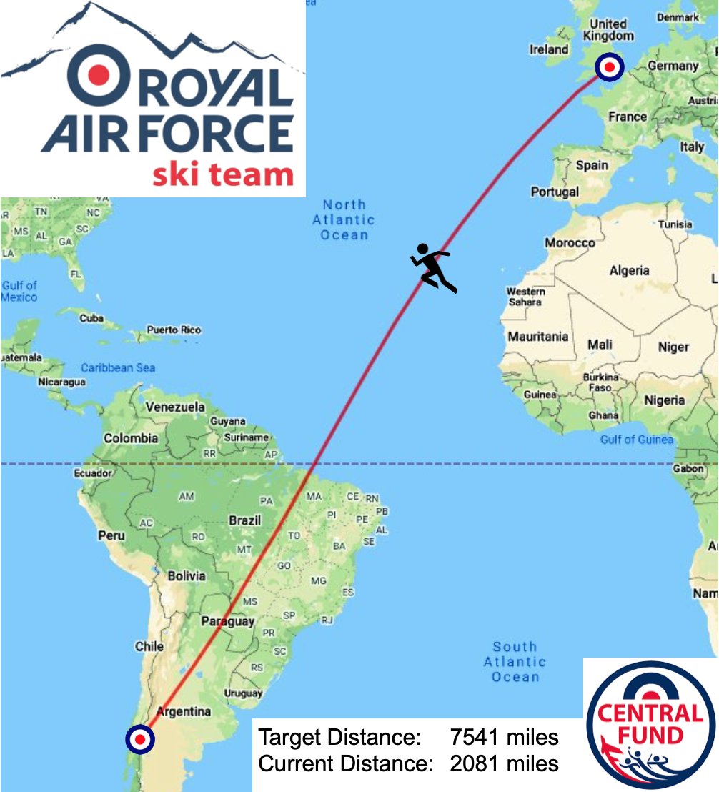 After week two our runner is well out over the Atlantic.
Did you know the word “Atlantic” is derived from Greek mythology, which means “Sea of Atlas”. According to Greek mythology, Atlas stood at the edge of the world and carried the heavens on his shoulders.
Please donate