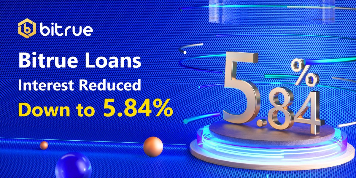 BitrueOfficial's tweet image. Our new interest rate of 5.84% per year on our #BitrueLoans is now live! Use your cryptocoins to take out loans on $XRP $USDT $BTC and $ETH. Try it out today by heading to bit.ly/36UYLu3 #BitrueFinance #XRPCommunity
