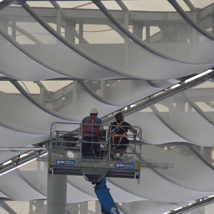 Can't get enough of this image of underside of PVC - PES mesh <a href="/MD_GmbH/">Messe Düsseldorf</a>