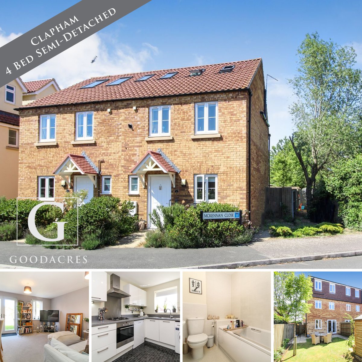 Four bedroom semi detached #property located in the popular #Bedfordshire village of #Clapham . The property comprises of entrance hall, cloakroom, lounge/diner and fitted kitchen. 
Offers in Region of £300,000 ow.ly/kM0H50zWoBY