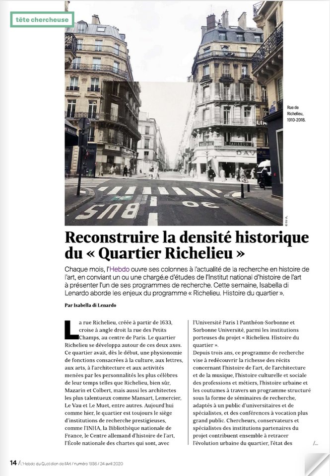 archaeoklammt's tweet photo. Contribution au projet de recherche conjoint du @DFKParis avec @INHA_Fr sur le quartier historique Richelieu à Paris par @isadilenardo
#HistGIS
#humnum
https://t.co/jIoSfRmVat https://t.co/CcJ78DLiiF