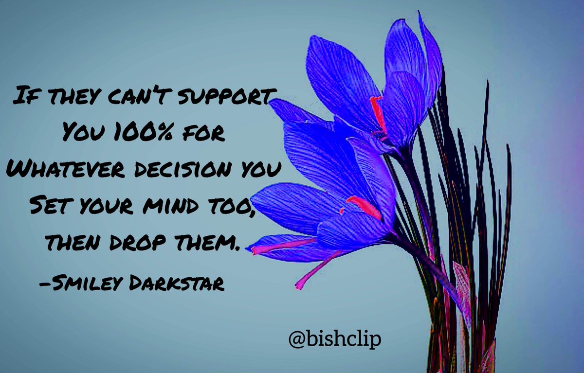 bishclip's tweet photo. If they can't support you 100% for whatever decision you set your mind too, then drop them. -Smiley Darkstar
#quote #quoteoftheday #quotes #love #inspiringquotes #future #mondaymotivation #blackouttuesday #speakup #lovequotes #quoteaboutlife #motivationalquotes #quotetoliveby https://t.co/wcjiWHvw2G