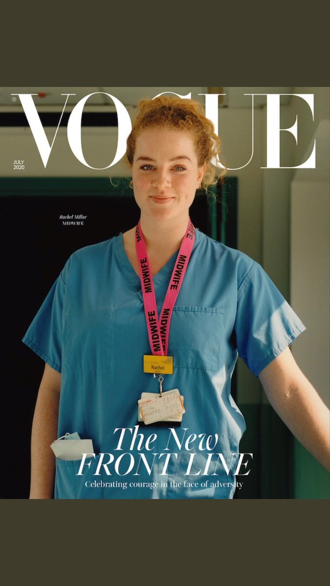 Rachel Millar is a Community Midwife and is the cover star of Vogue for July!

A fantastic gesture to the midwifery and maternity care community.

#Midwives2020