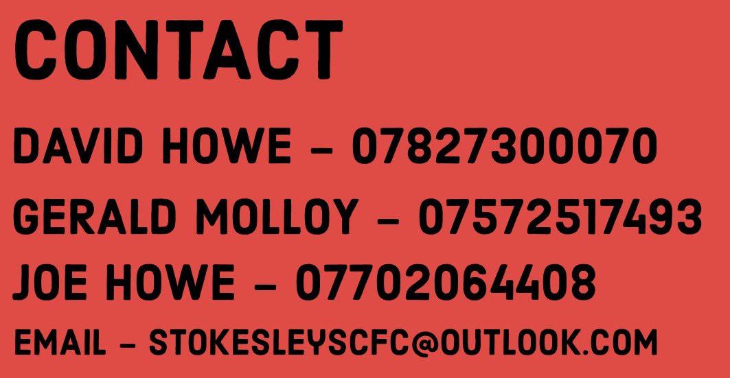 StokesleySCFC's tweet image. We are on the look out for a first team coach to join us and have the full run of training responsibilities &amp;amp; pre match warm ups...

Ideally we’d like someone with coaching badges and or experience but we are open to all avenues.

Please do not hesitate to contact us ASAP

🔴⚫️