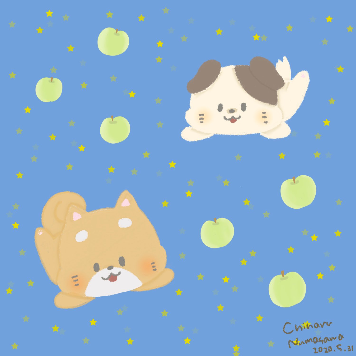 ぬまさわちはる グリーンアップルと宇宙 Illustrations イラストレーター 可愛いイラスト Illustration イラスト ゆるかわ イラストグラム いらすと 犬 Dog いぬ かわいい Kawaii T Co Bunlhuoddx Twitter