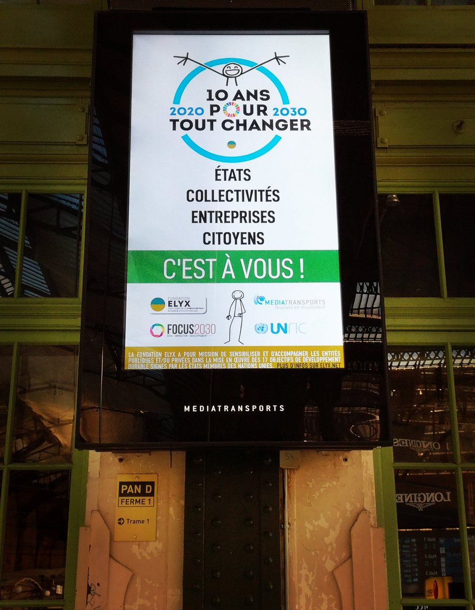 LeaBoissonade's tweet image. 🌈 2020-2030 : 10 ans pour tout changer &amp;amp; atteindre les #ODD !
💪 C'est à nous !

📸 Gare de Lyon
#10ToGo #Agenda2030_FR
