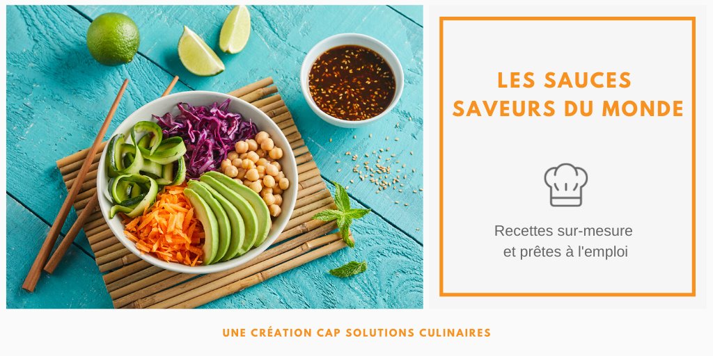 CAP_Culinaires's tweet photo. Originale, pour tous les goûts et de toutes les couleurs, découvrez notre gamme de sauces "saveurs du monde" !
Idéales en salade, en marinade ou en accompagnement de vos plats 🌮🧆🥗
Nous sommes à votre écoute pour créer ensemble la sauce de vos envies.  #Innovation #Restauration https://t.co/qxbo3D1DSM