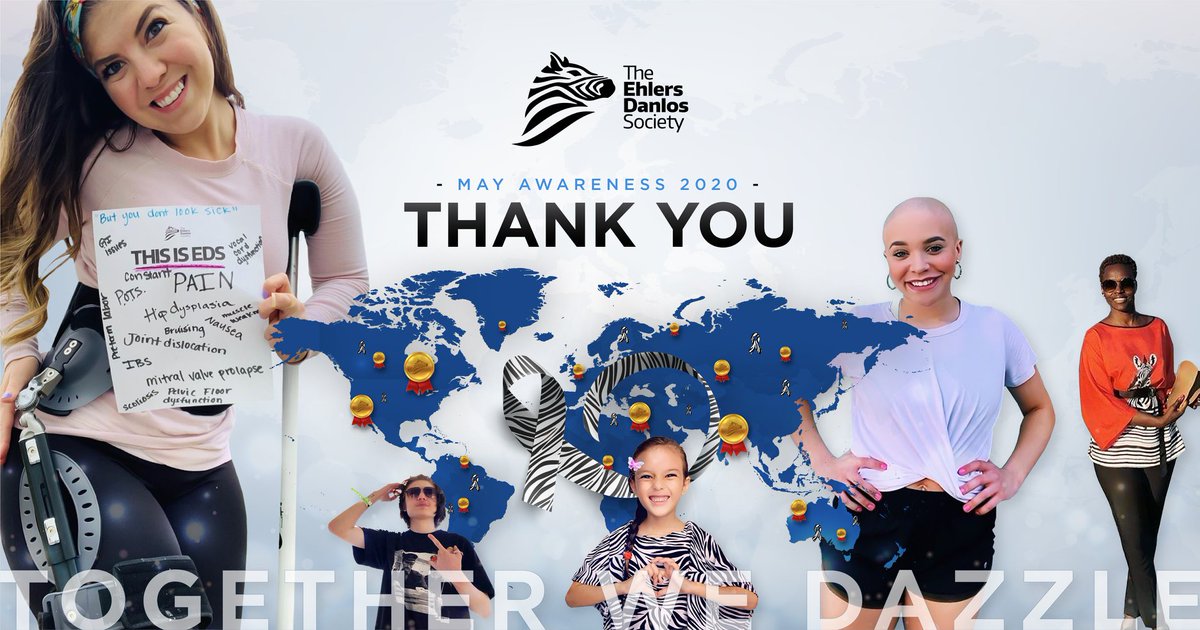 TheEDSociety's tweet photo. What an incredible EDS and HSD May Awareness Month! We are so grateful to each and everyone who helped to raise awareness of the challenges of these conditions throughout the month of May. https://t.co/YA2uBRLC5C