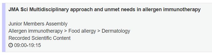 EAACI_JM's tweet photo. ! JMA Scientific Symposium📌📌
"#Immunotherapy for the treatment of allergic #asthma: a new step in the #GINAGuidelines" with Lennart Conemans
"#Epicutaneous immunotherapy for the treatment of #foodallergy: ready for the prime time?" with Deepti Deshpande
#EAACI2020 @EAACI_HQ https://t.co/MWN94PkDGG