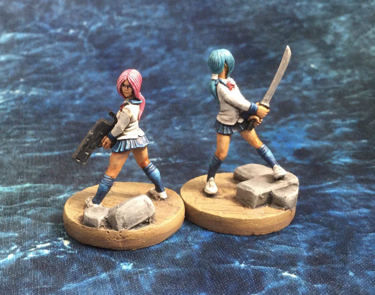 CthulhuPunk's tweet photo. Another late #miniaturemonday- added kick-ass @hfminis twins Keiko &amp; Miki to my #LastDaysZombieApocalypse survivor band.
Slowly coming together!
#miniaturepainting #warmongers #UziLover @LastDaysZA https://t.co/nOsEuE5h1U