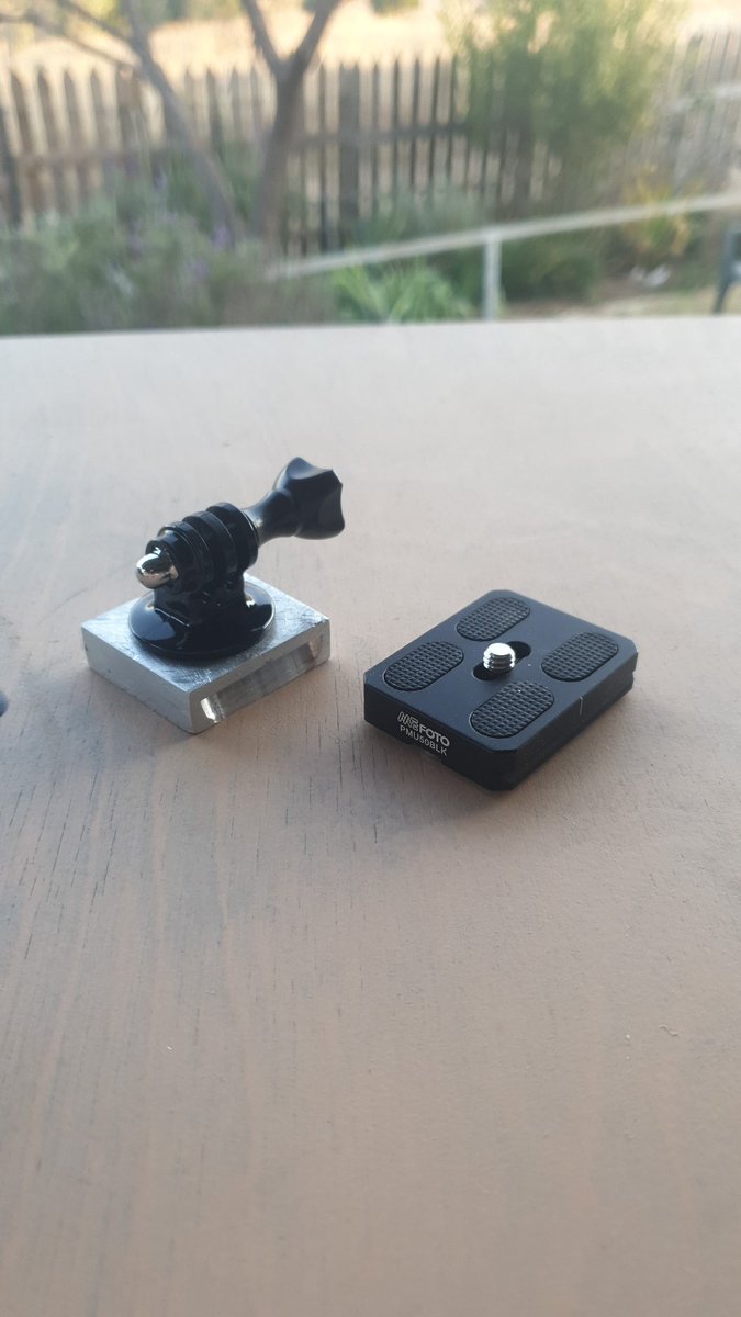 I needed another quick release plate to use my gopro on the tripod, So I made one! #needatoolmakeatool