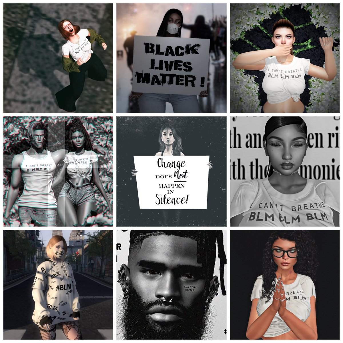 SecondLife's tweet image. “Change does not happen in silence!” #BlackLivesMatter - The #SecondLife pics of the day come from our community: Randonee Noel, Janet Voxel, Jadelyn McAuley, Lindalindalein Mayo, Alyss Whitewood, Tori Greyson, Reyetta Claven, Prophet, and Vanity Mirror.
community.secondlife.com/blogs/entry/47…
