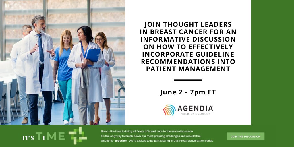 Agendia's tweet photo. Join the discussion: "Guidelines- Lead, Follow, Get out of the Way"
Register here: https://t.co/ETmJgZD5AH
#RiskbasedScreening #EssentialSurgery #TargetedRadiation #Telehealth https://t.co/iYreKOEBKJ