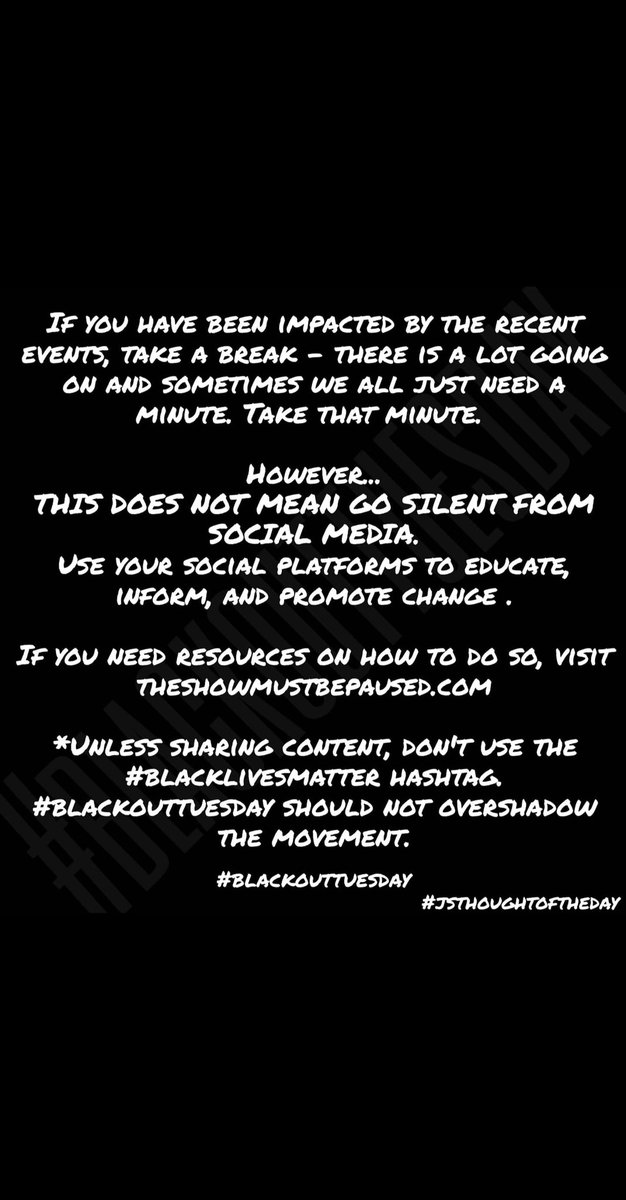 TheKnightFox's tweet image. #blackouttuesday #theshowmustbepaused
 🖤✊🏿✊🏾✊🏽✊🏼✊🏻 
theshowmustbepaused.com