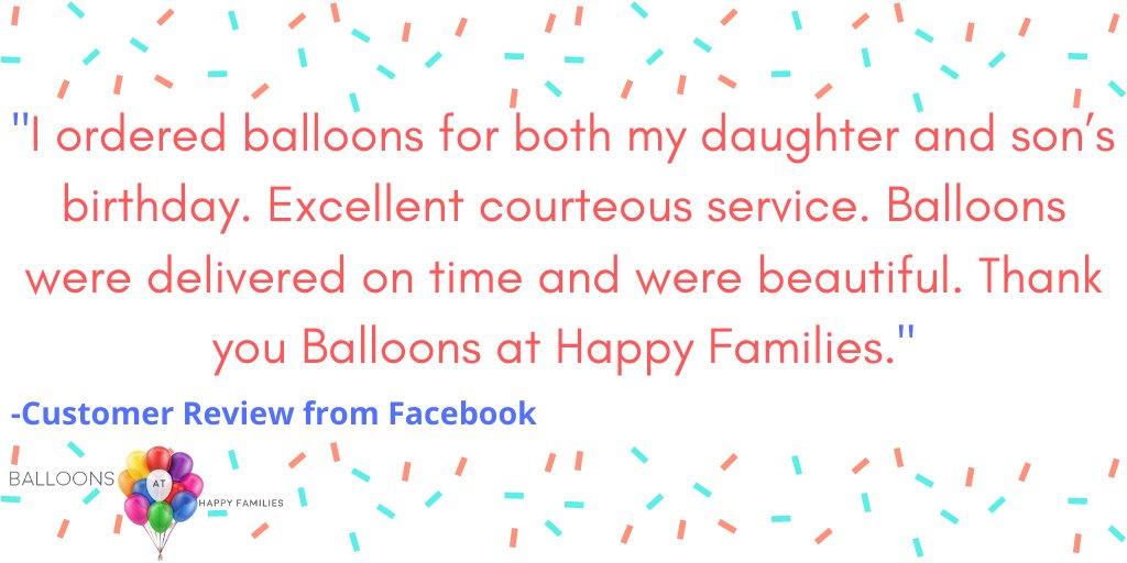 One of many lovely customer reviews from our Facebook page!🎈
#birthdayballoons #balloonart #celebrationballoons #birmingham #hagley #leicester #birminghamballoons #UKGiftAM #UKGiftHour <a href="/PositivelyBrum/">PositivelyBirmingham</a> #positivelybrum #tuesdaymotivation #tuesdaymood