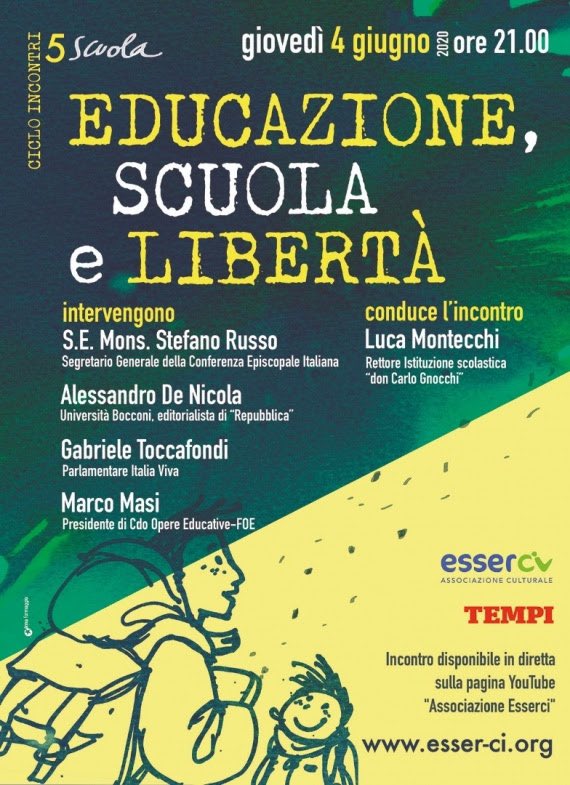 GToccafondi's tweet photo. Giovedì alle 21 interverrò in diretta YouTube all’incontro “educazione, scuola e libertà” organizzato dall’Associazione Esserci. Vi aspetto! @Tempi_it https://t.co/ugOVsvcW78