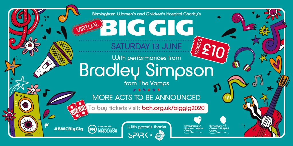 Bradley's Bear (@bradleysbearbch) on Twitter photo Come and see <a href="/TheVampsBrad/">Bradley Simpson</a> at an exclusive #BWCBigGig on Saturday 13 June! All in aid of the amazing <a href="/Bham_Childrens/">Bham Children's Hosp 💙</a> Hospital with more acts announced soon! It's easy to get a ticket for the online gig, visit the website for more information orlo.uk/ihrCo Come and see <a href="/TheVampsBrad/">Bradley Simpson</a> at an exclusive #BWCBigGig on Saturday 13 June! All in aid of the amazing <a href="/Bham_Childrens/">Bham Children's Hosp 💙</a> Hospital with more acts announced soon! It's easy to get a ticket for the online gig, visit the website for more information orlo.uk/ihrCo