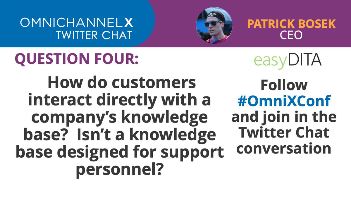 OmnichannelX's tweet image. How do customers interact directly with a company’s knowledge base? Isn’t a knowledge base designed for support personnel?
#OmniXConf #easyDITA #techcomm #CX @PatrickBosek @easyDITA #KnowledgeStrategy #ContentManagement #Omnichannel