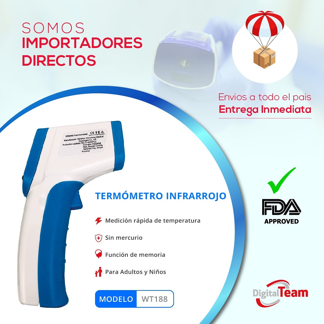 DigitalTeamSas4's tweet photo. 🦠⚕️Tenemos los elementos para un completo protocolo de bioseguridad .😊 Termómetro Infrarrojo Lcd sin contactó.

 📦 ENVIOS A TODO EL PAIS - ENTREGA INMEDIATA🖐️

📱WhatsApp: 314 4147475
☎️PBX: 5301405
✉️serviciocliente@digitalteam.com.co

#bioseguridad #salud #termometro #bogota https://t.co/3uuaYFQ8DC