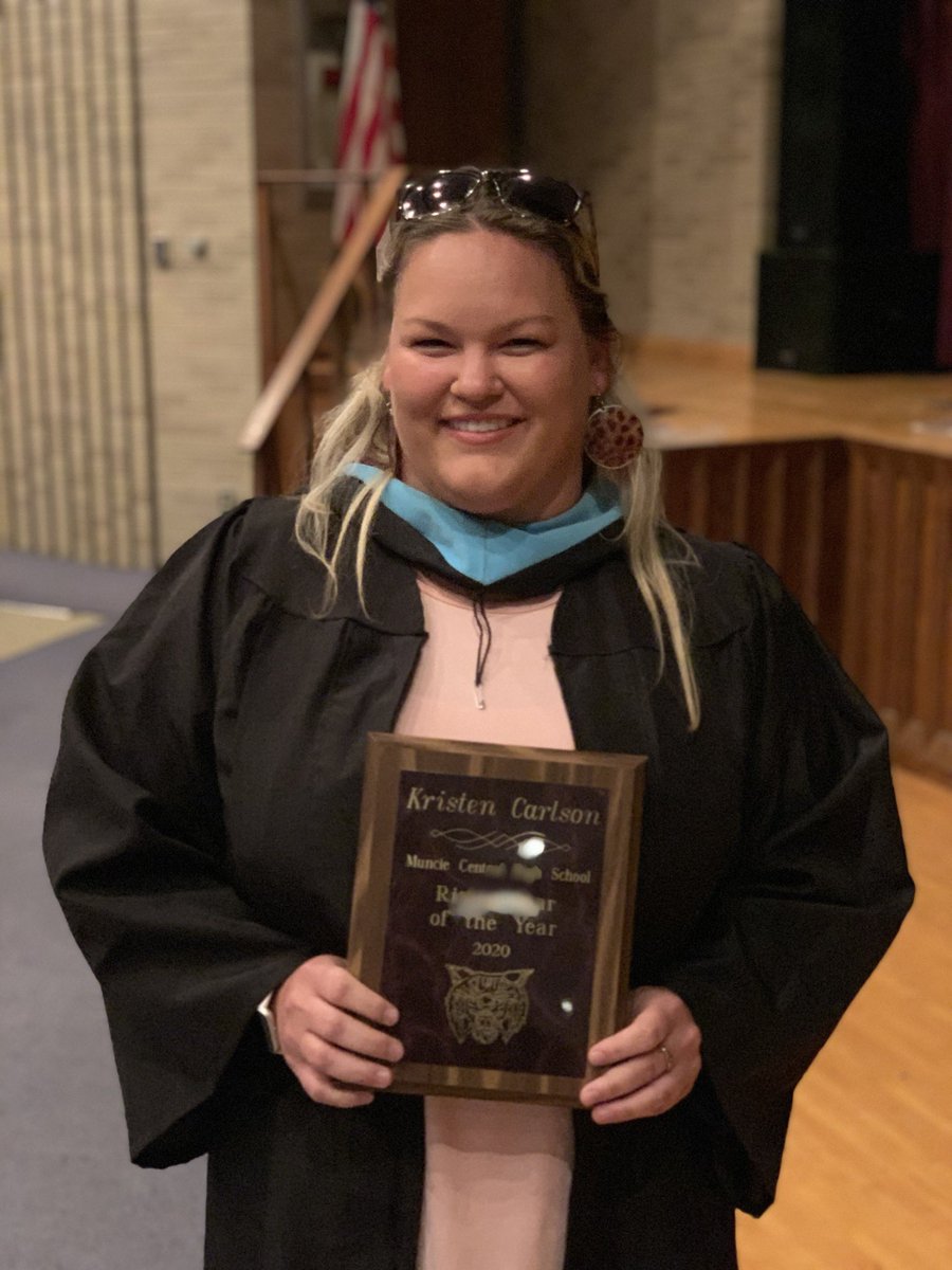 Congrats Kristen Carlson - MCHS 2020 Rising Star Recipient 💜 Miss Carlson bleeds purple! She rocks the classroom, leads freshmen mentors &amp; assists with graduation. Also, she’s at every EC event imagineable supporting her bearcats! #BearcatProud <a href="/Central_MCS/">Principal Walker</a> <a href="/MuncieSchools/">Muncie Community Schools</a>