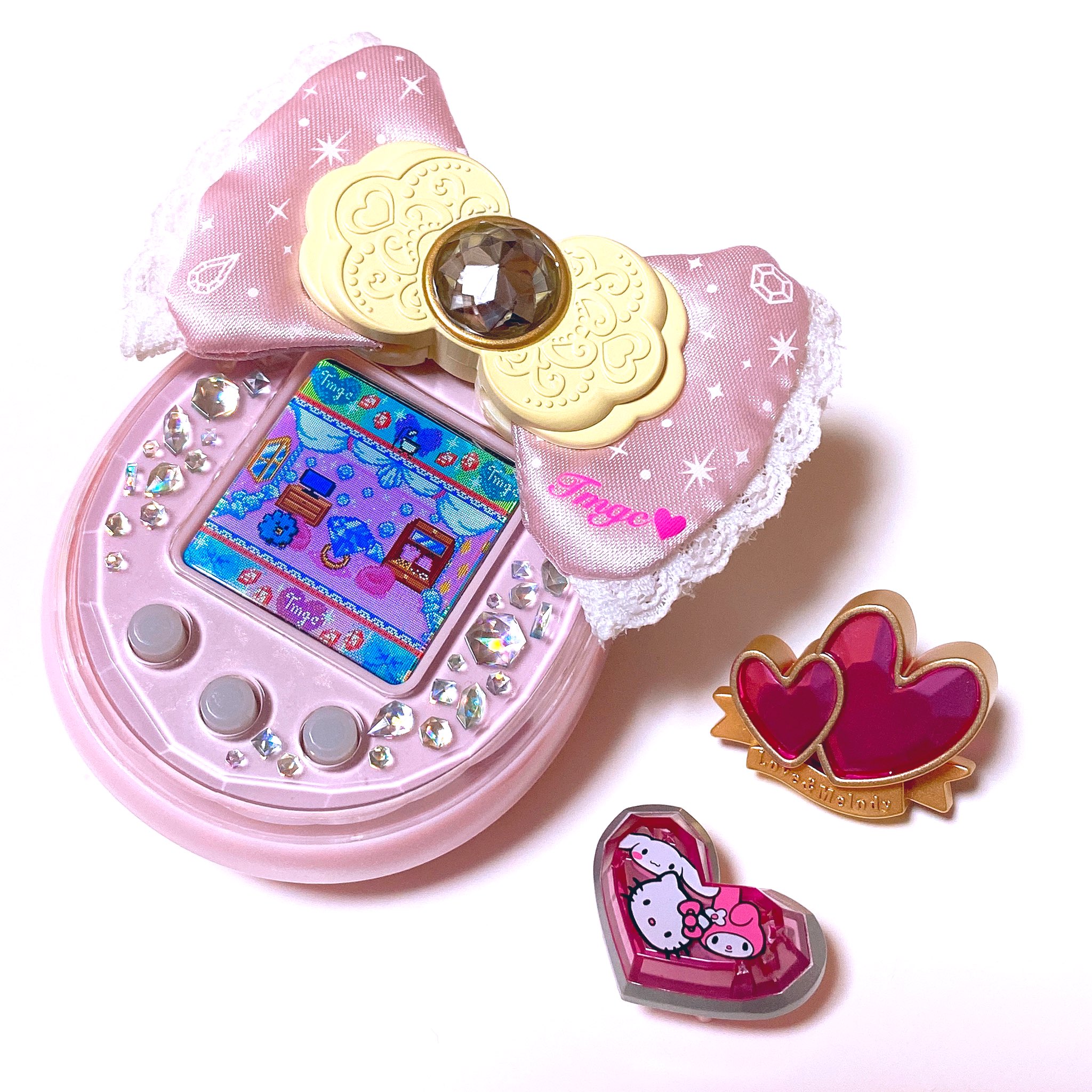 たまごっちピース　パープル　たまデコピアス　ラブメロver. たまごっちピース パープル たまデコピアス ラブメロver.