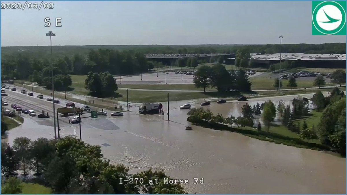 Here's a closure look at the flooding between I270 and Morse Road