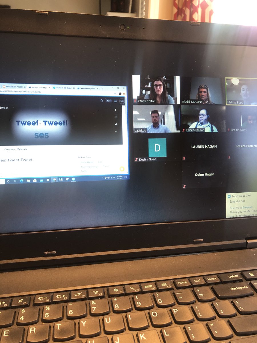 MullinsSciTchr's tweet image. Excited for our first virtual PD session of the summer. 6th grade teachers and coaches are digging into the curriculum guides. #HCS_Science