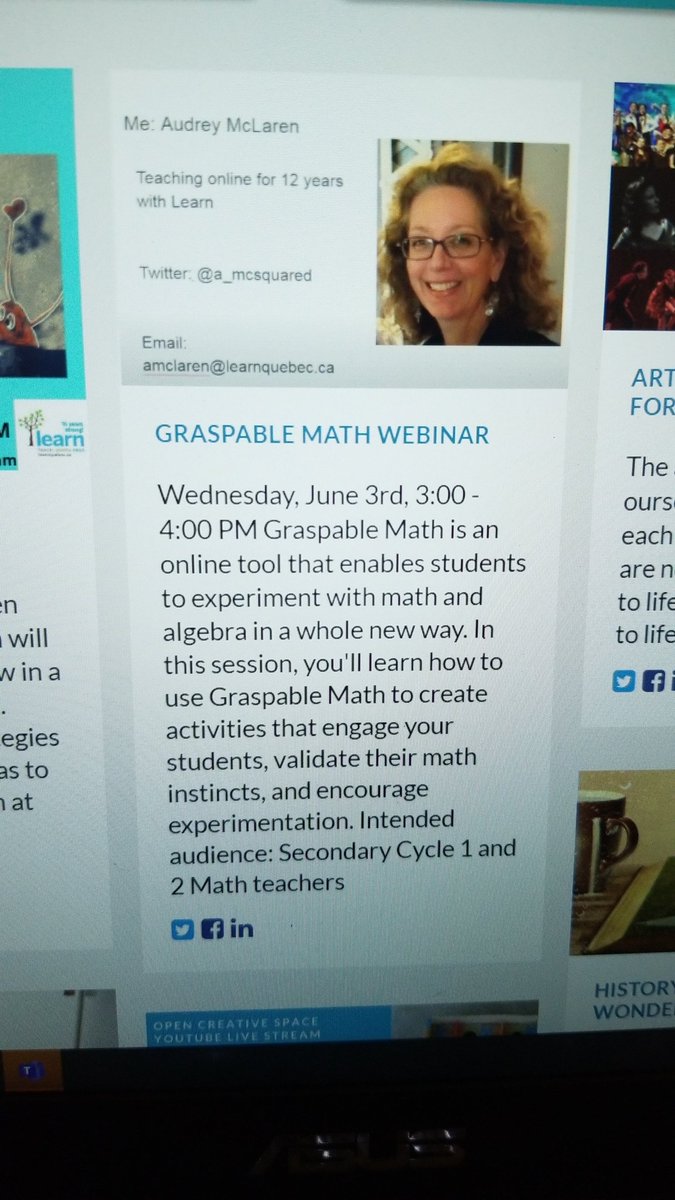 Myers4alted's tweet photo. Any #math teachers interested in seeing @GraspableMath in action check out @a_mcsquared's webinar on Wed. June 3rd 3-4pm. Register via @LEARNQuebec website (scroll down on home page). https://t.co/Ms3GCVwKhY