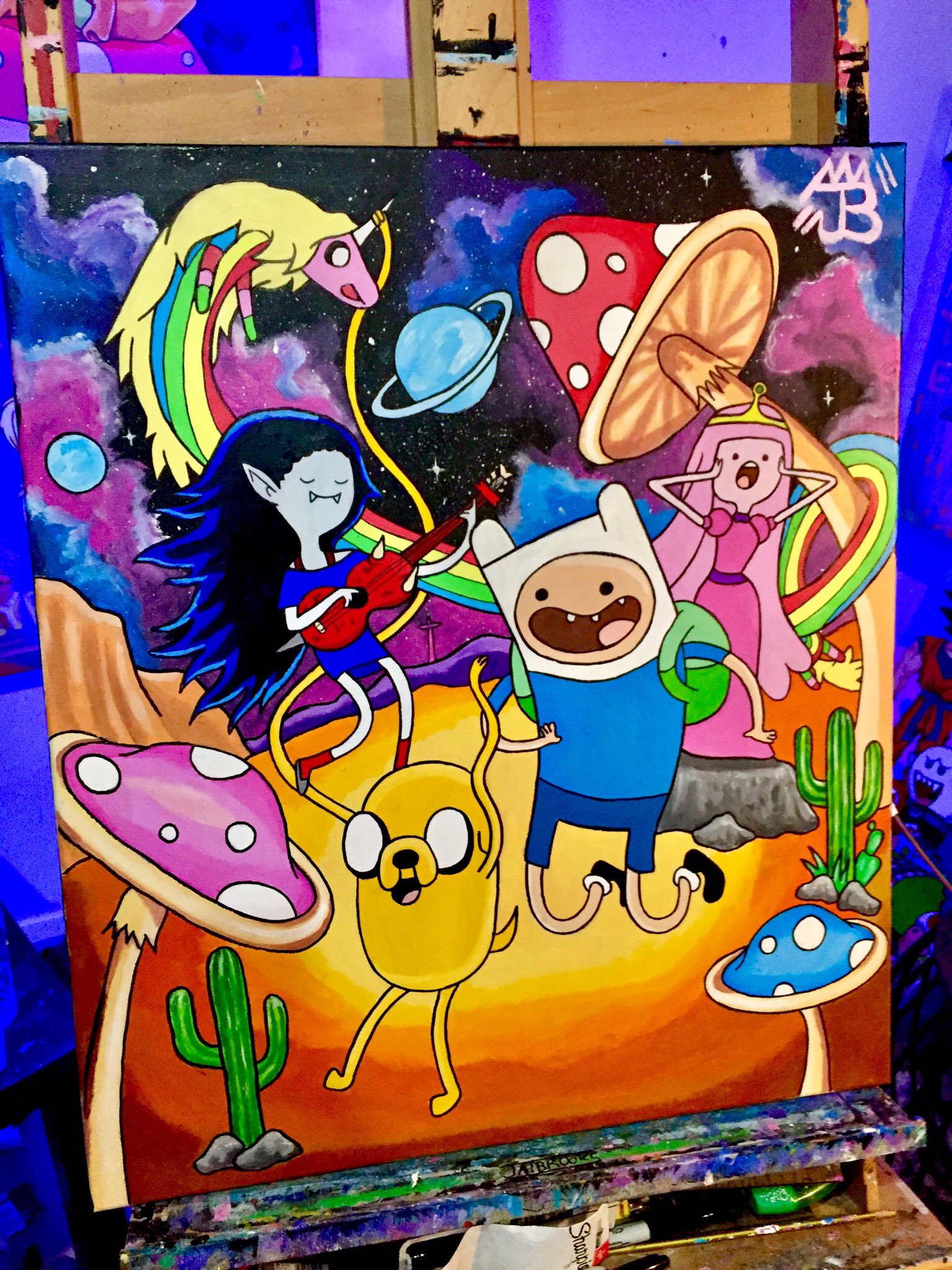 Adventure Canvas Painting Ideas Painting By Numbers – Neon Giraffe