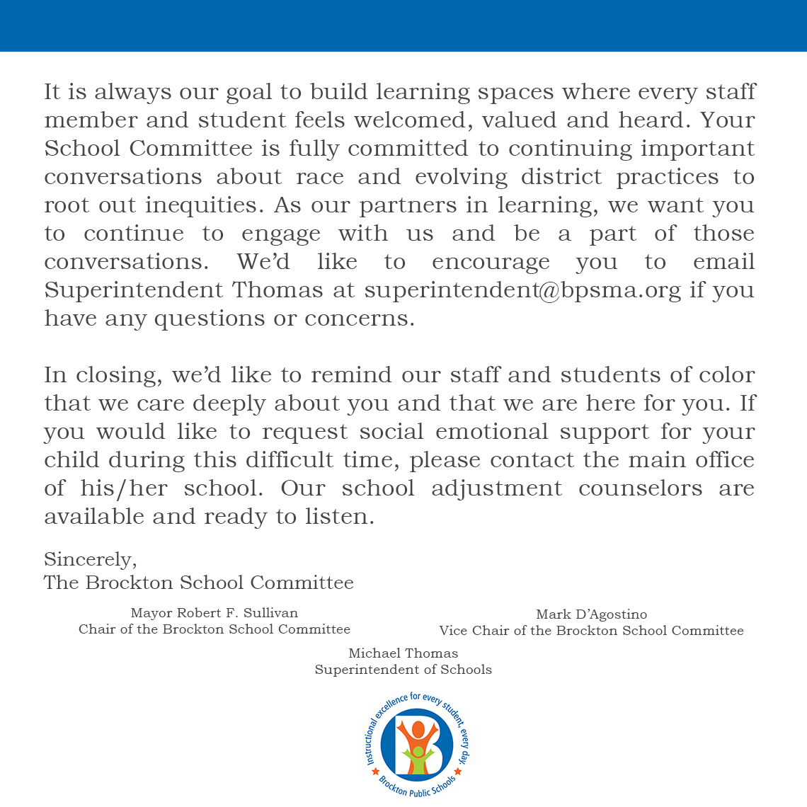 Brockton Public Schools tweet media