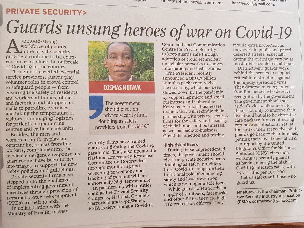 SecurityPsia's tweet image. Well articulated Chairman. Our guards are the unsung heroes of war on COVID-19