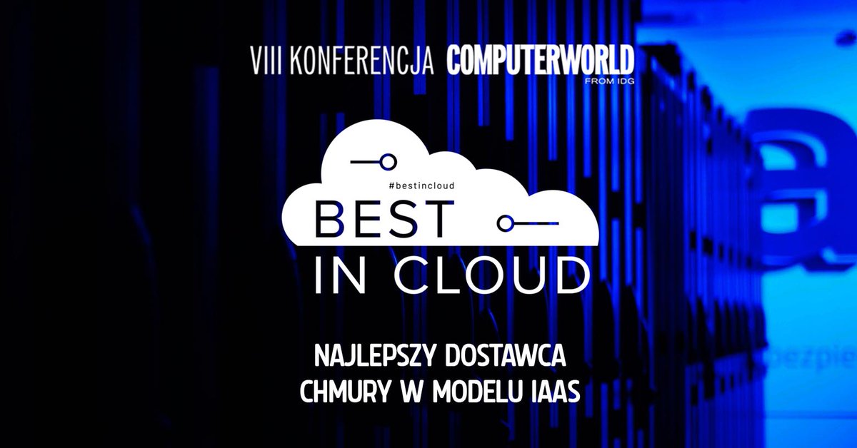 Dobrymi wieściami należy się dzielić – Exea Data Center otrzymało prestiżowe wyróżnienie „Najlepszy dostawca chmury w modelu IaaS” w konkursie #BestInCloud 2020. 🏆☁️
