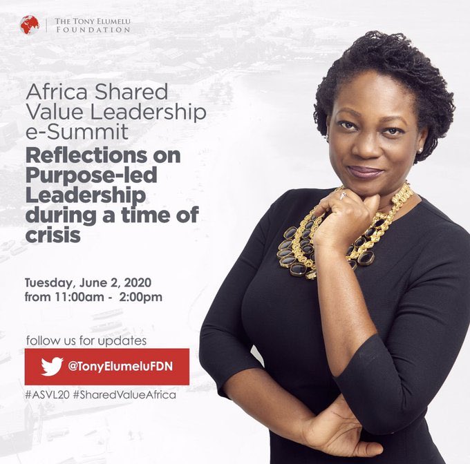 bill_Imperator's tweet photo. Tomorrow, CEO of #TEF, @IfeyinwaUgo will join a panel of women business leaders to reflect on a purpose-led leadership during a time of Crisis" at the Africa Shared Value Leadership e-Summit.
Follow all the live updates on @TonyElumeluFDN. #ASVL20 #SharedValueAfrica #TEFConnect https://t.co/LYyLRIS0O7
