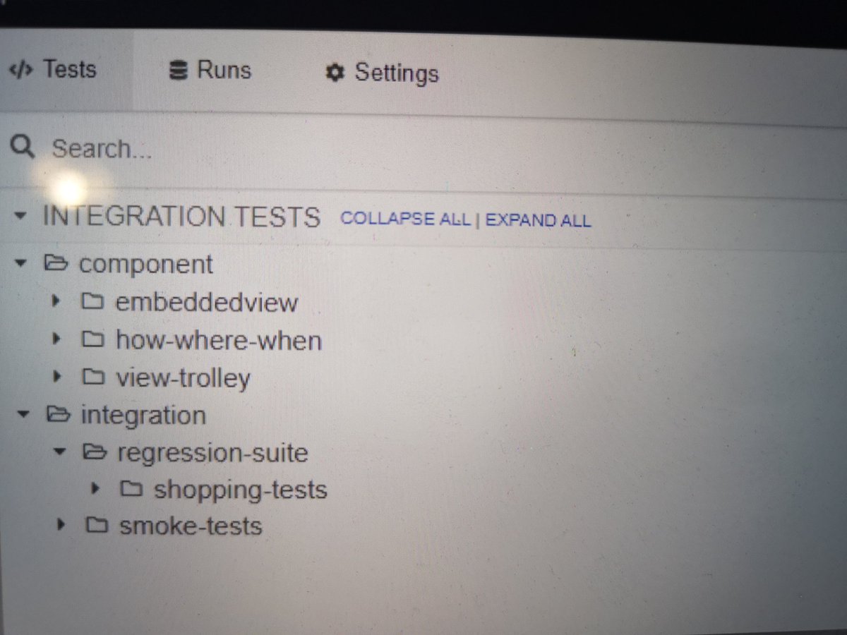 AskMarvinV's tweet photo. @bahmutov @Cypress_io do you know if the header 'INTEGRATION TEST' can be rename? https://t.co/Oib8hvL7sd