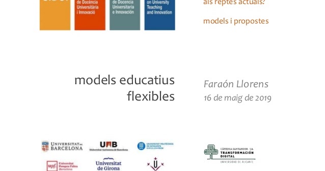 eraser's tweet photo. Models Educatius Flexibles #CIDUI2019. Faraons Llorens @FaraonLlorens @CIDUI_congress ... "Crec que cal un canvi sistèmic ": @miquelduran https://t.co/oTNR70syUu #HigherED #HigherEducation #University #Universidad#education #TIC #educación #modelos #pedagogy #pedagogie #docencia https://t.co/0kgx9lSnNq