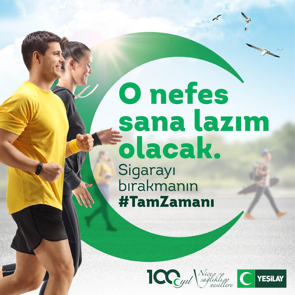 Birlikte koşacağımız daha çok adım var...
Şimdi sigarayı bırakmanın #TamZamanı #Yeşilay