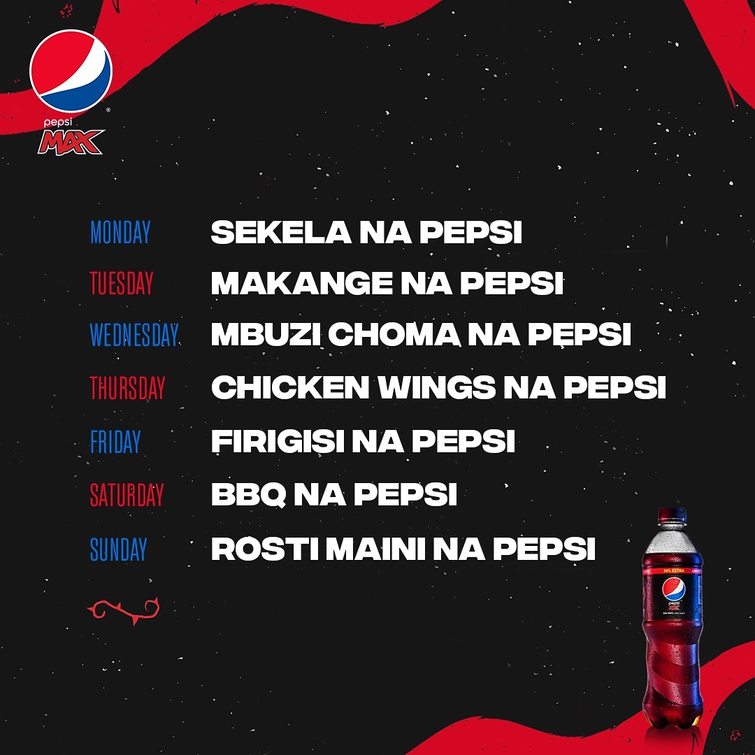 Pepsi_TZ's tweet photo. Timetable yetu ya kula😋! Siku gani imekuvutia zaidi?
#PepsiTz #LiveForNowTz #PepsiMaxTz #IshiMpakaMax #LiveToTheMax #msosimtamunapepsi #tuesdayvibes https://t.co/Gh2lTl8rC8