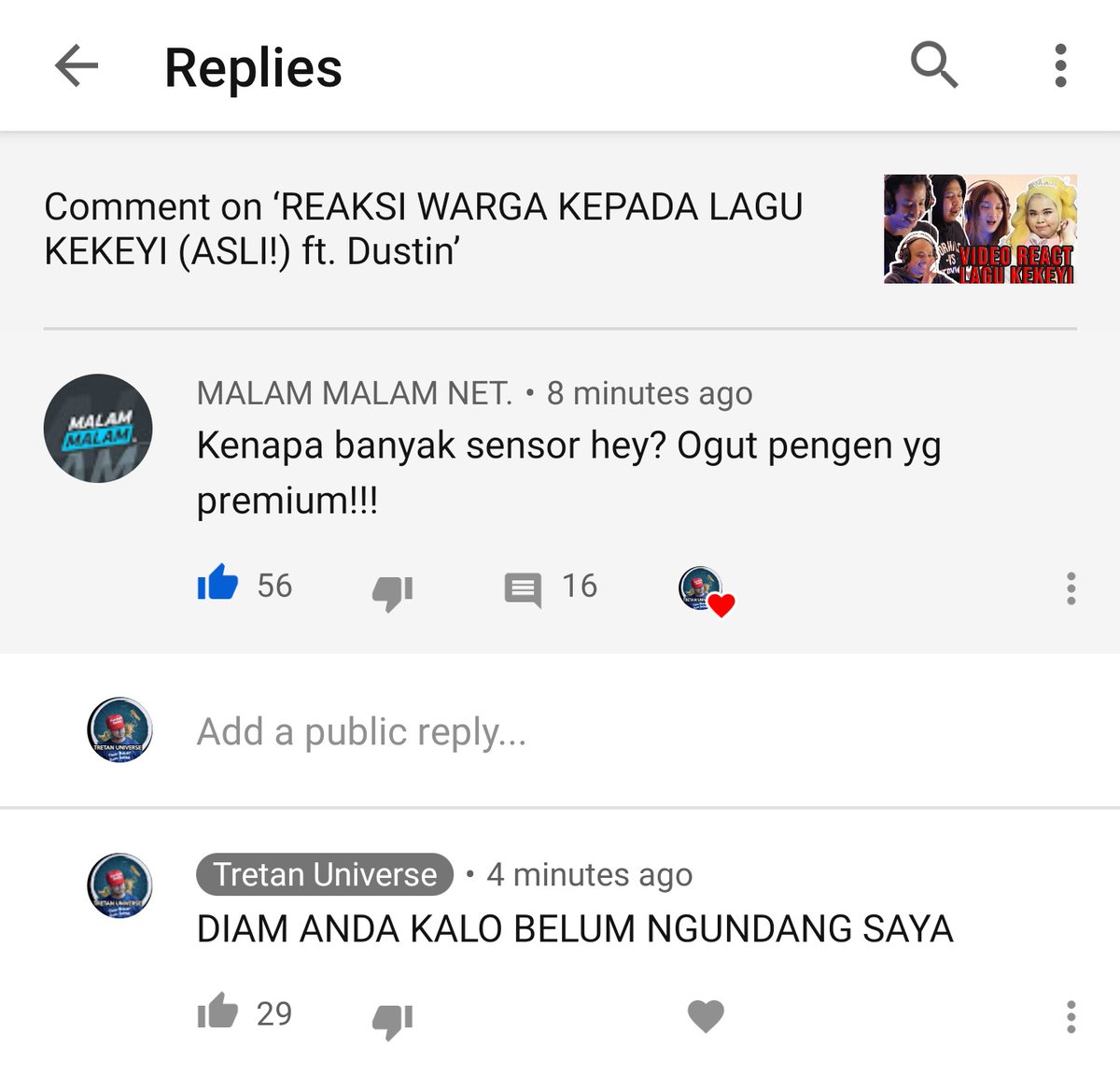 Tolong anda klo belum undang saya gausah protes @malam_malamNET