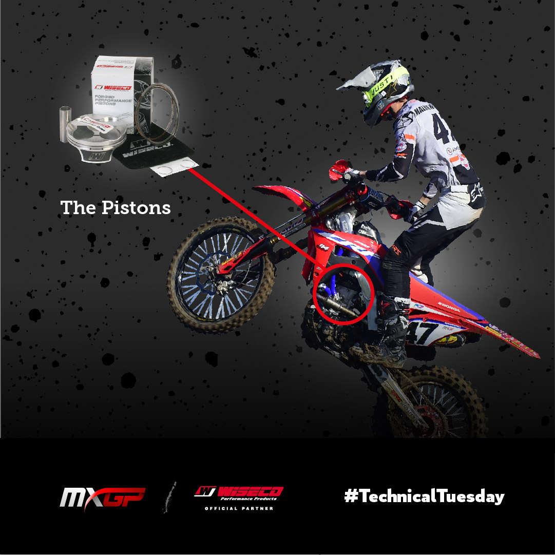 mxgp's tweet image. #TechnicalTuesday ⚙️ Let's continue with Pistons 1010, this week we will be looking at @wisecopistoninc !

Ever wondered what makes a racing piston? 🤔You can find out by reading the blog HERE ➡️: blog.wiseco.com/-what-makes-a-… 

#Wiseco #MXGP #Motocross