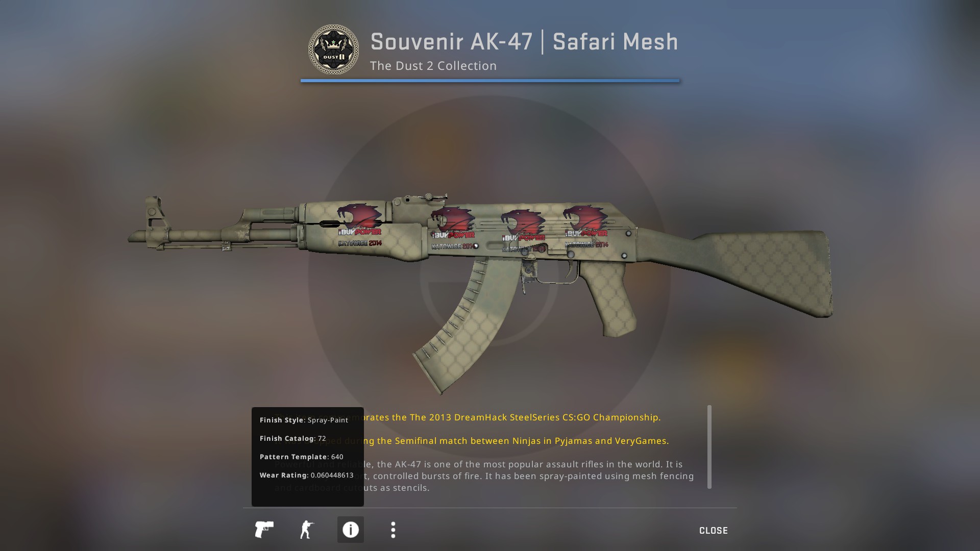 nøgen publikum Långiver frog boi🇨🇭🇩🇪 🇲🇨 on Twitter: "Finally finished this deal- 1/1 2013  Souvenir AK Safari Mesh FN w/4x iBP NH - one of if not the best 'meme'  skins out there. This cost