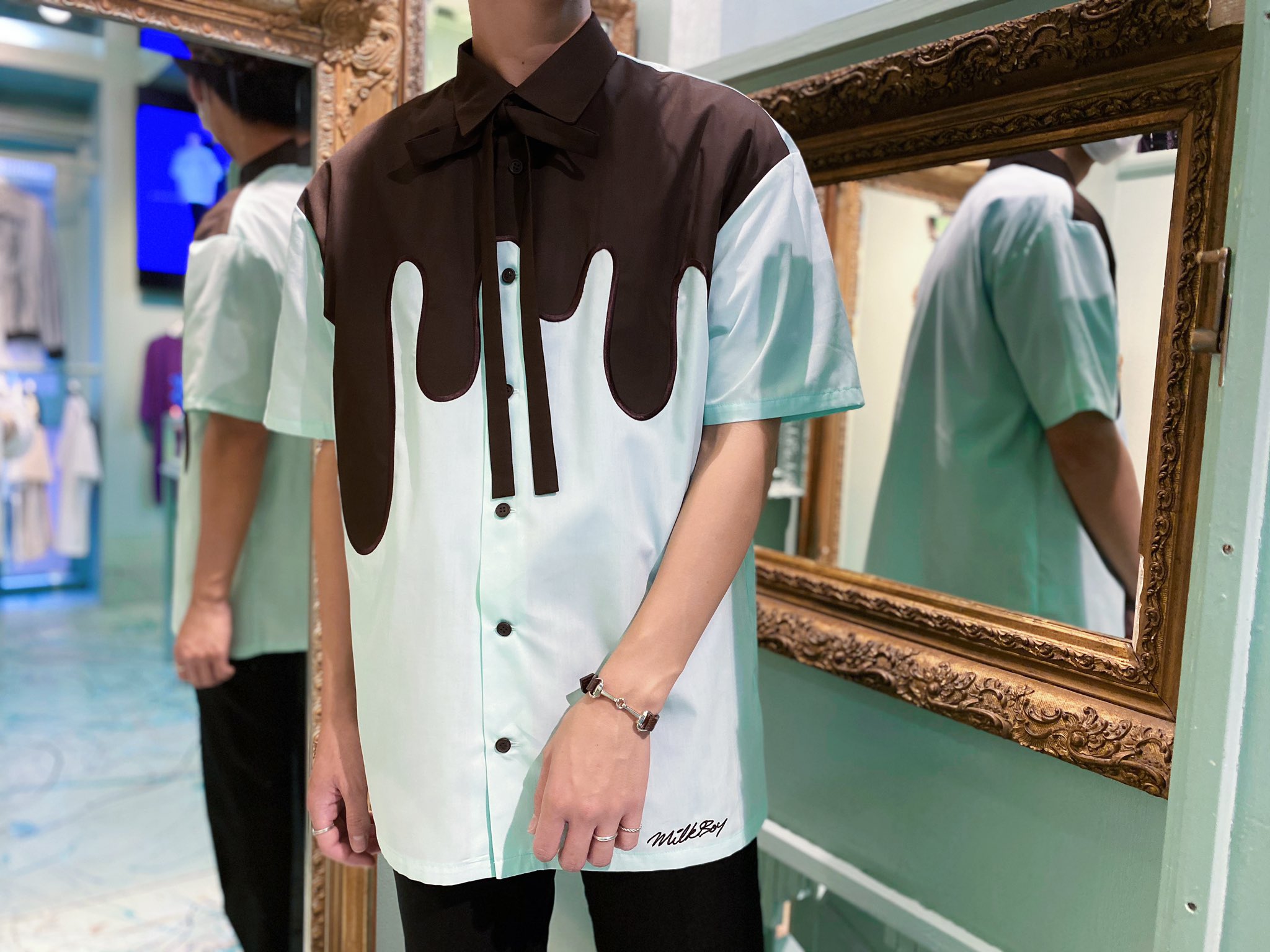 新品MILKBOY MELTING SHIRTSchocolate ミルクボーイ