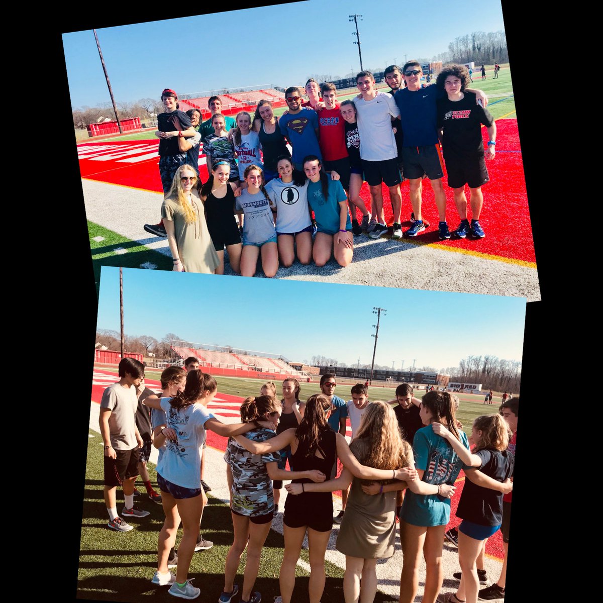OT_track's tweet photo. February 2018 - practice dedicated to Parkland, Florida. When we came together that unusually warm winter day for the most important race - the human one. @otclassof2022 @OTmrshanna #caring #kindness #oneteam #runwithcoachbeigel https://t.co/iOr7Q8yoaN
